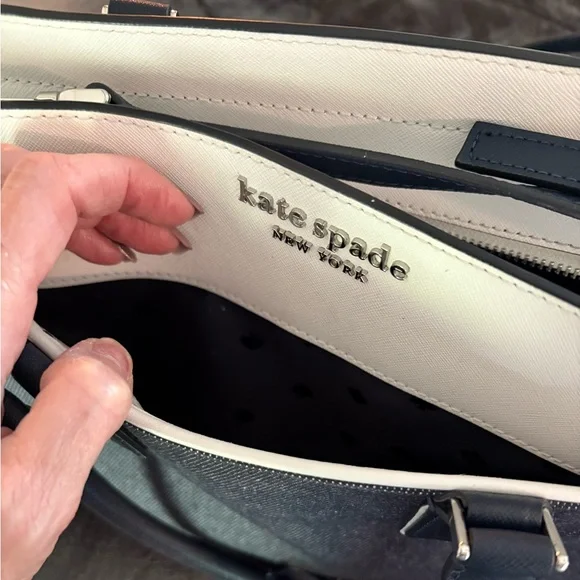 Kate Spade Denim Blue and White Women's Bag - Picture 3 of 10